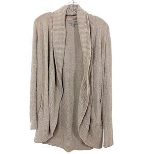 Barefoot Dreams CozyChic Lite Circle Cardi Cardigan Sweater Tan - Size Small
